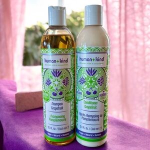 ⚫️ human + kind Grapefruit Shampoo & Conditioner Set Full-Size New